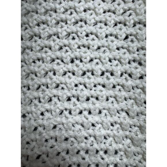 Gap Women’s Textured Sweater Sz L Marshmallow Loose Knit New Split Side - Picture 2 of 11